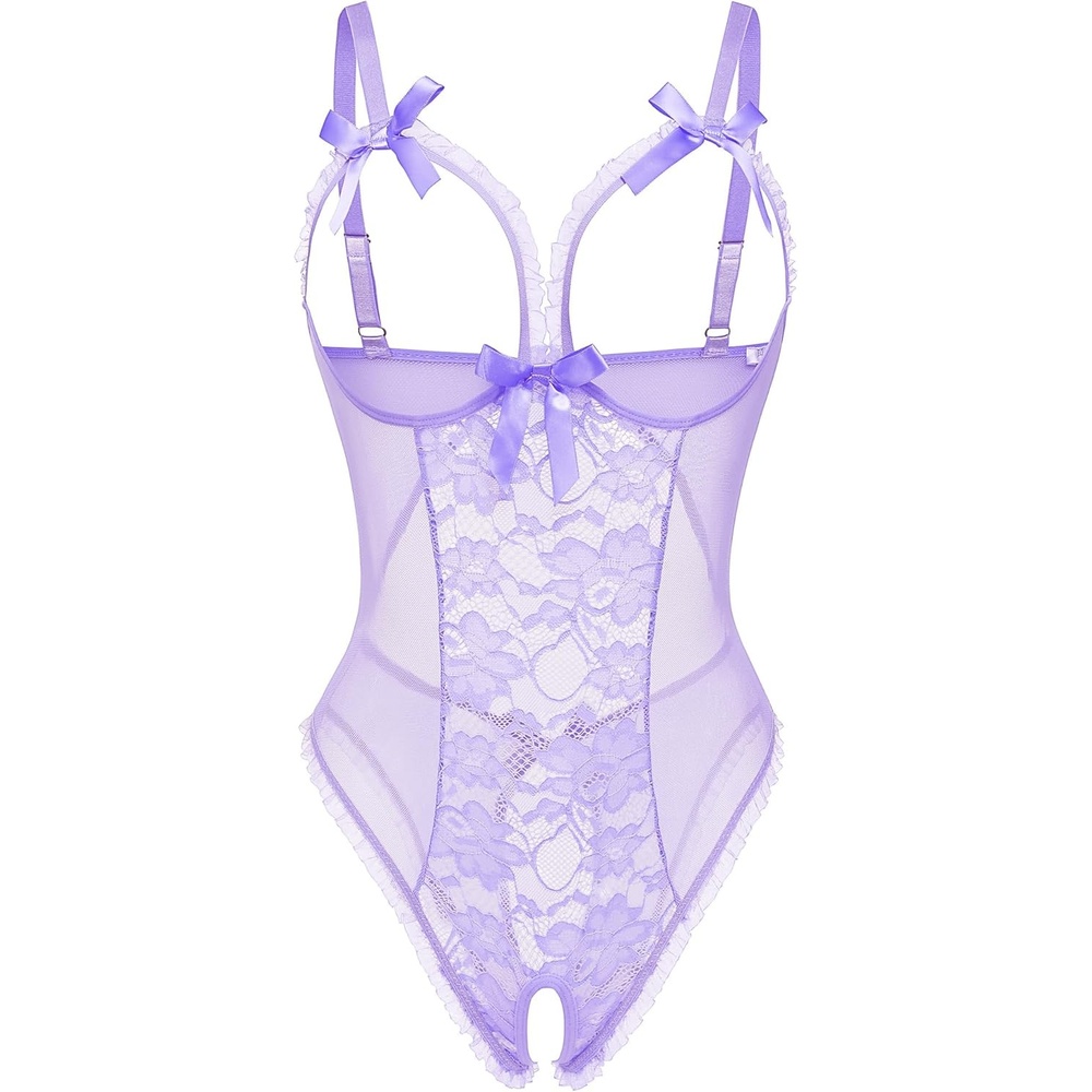 image:imageAvidlove Sexy Lingerie for Women One Piece Lace Babydoll Sleepwear BodysuitLilac