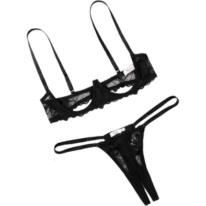 Avidlove Lingerie Set For Women Lace Bra and Panty Set Sexy Underwire Lingerie Set(Black)