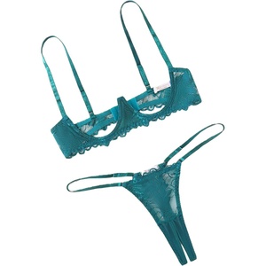 Avidlove Lingerie Set For Women Lace Bra and Panty Set Sexy Underwire Lingerie Set(Blue Green)
