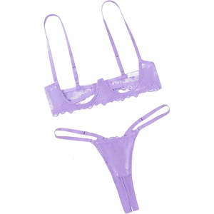 Avidlove Lingerie Set For Women Lace Bra and Panty Set Sexy Underwire Lingerie Set(Lilac)