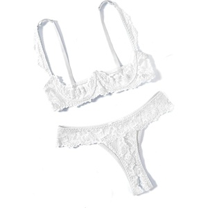 Avidlove Sexy Lingerie Set for Women Lace Bra and Panty Sets Underwire Push Up Lace Lingerie Set XS-XXL(C-white)