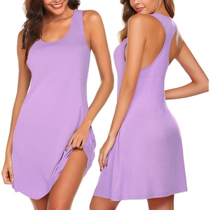 Avidlove Sleepwear for Women Tank Nightgown Chemise Racerback Sleeveless Sleep Dress(Light Purple)