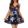 Navy Blue Flower