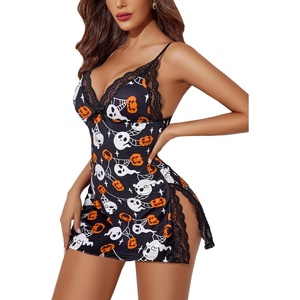 Avidlove Women’s Lingerie Sexy Nightwear Spaghetti Strap Nightgown Babydoll Chemise(C-pumpkin)