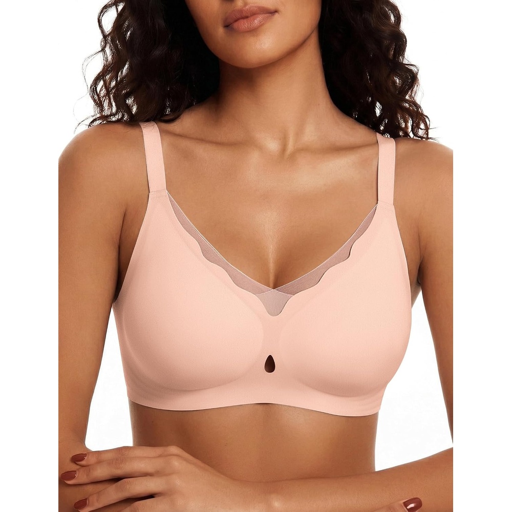 image:imageAvidlove Jelly Bras for Women Wireless Wave Seamless Full Coverage Bra Comfort Tshirt Padded Bralette Everyday BrasAnude