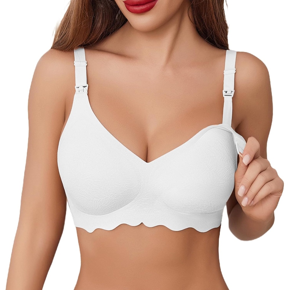 image:imageAvidlove Nursing Bras for Breastfeeding Seamless Ultra Comfort Maternity Bra Natural Shape Pregnancy Sleep BraletteWhite