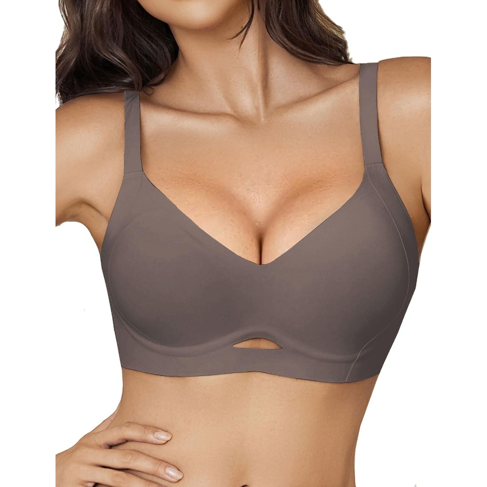 image:imageAvidlove Seamless Bras for Women Wireless Push Up Bra Comfort Full Coverage Bralette Supportive No Underwire TShirt BraDark Grey