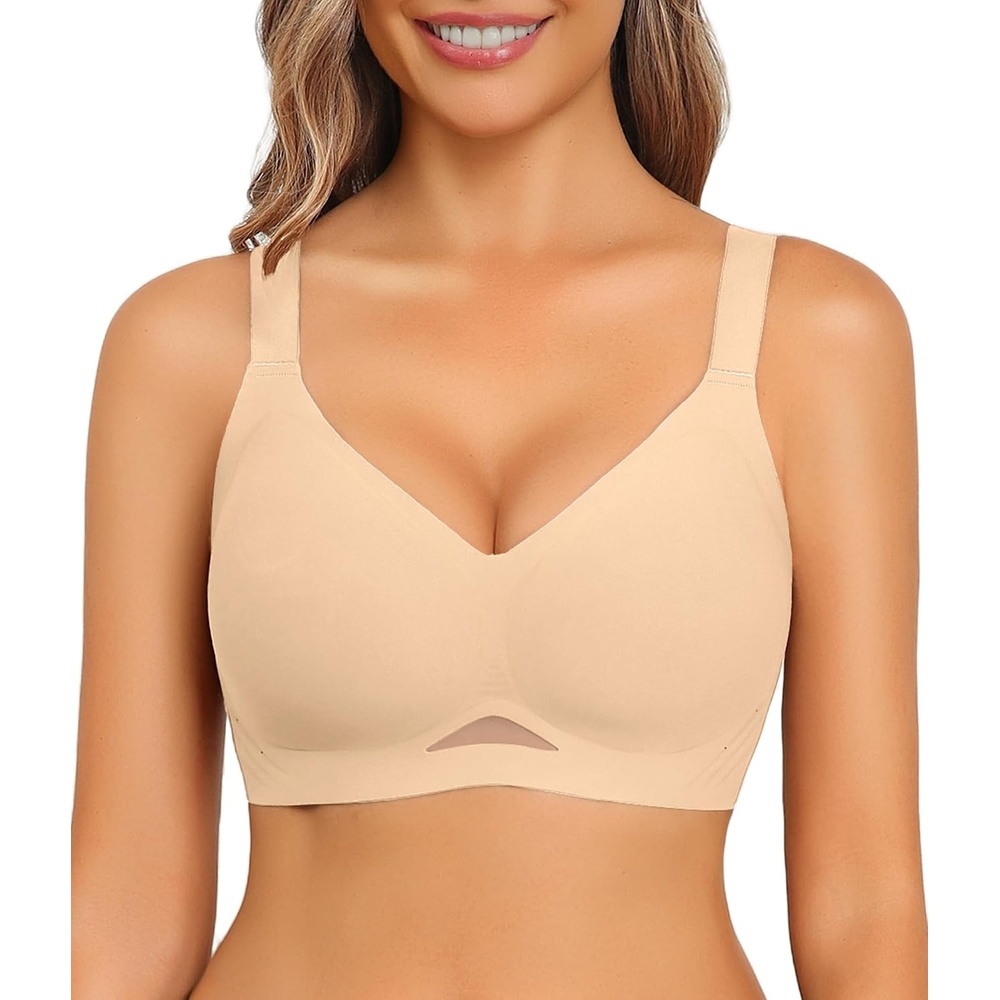 image:imageAvidlove Wireless Bras for Women Bras No Underwire Seamless Push Up Bralette Full Coverage Comfort Bra Everyday BraNude