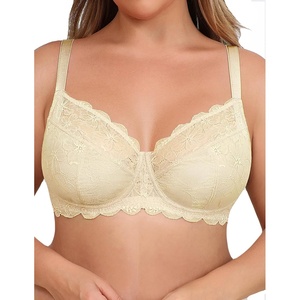 Avidlove Lace Bras for Women Full Coverage Lifting Underwire Everyday Bra for Large Bust(Nude)