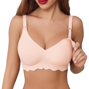 Avidlove Nursing Bras for Breastfeeding Seamless Ultra Comfort Maternity Bra Natural Shape Pregnancy Sleep Bralette(Apricot)