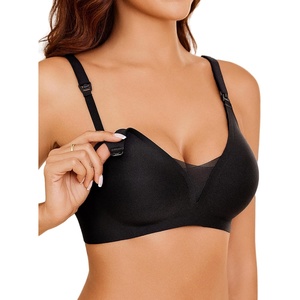 Avidlove Nursing Bras for Breastfeeding Seamless Ultra Comfort Pregnancy Maternity Wireless Bralette(Black)
