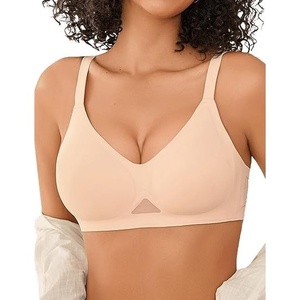 Avidlove Seamless Bras for Women Tshirt Bralettes Everyday Bra, S-XXL | V Neck Wirefree Padded Comfort Everyday Bra No Underwire(Nude)