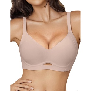 Avidlove Seamless Bras for Women Wireless Push Up Bra Comfort Full Coverage Bralette Supportive No Underwire T-Shirt Bra(Pink)