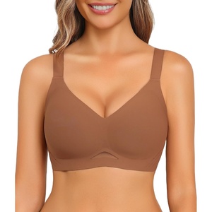 Avidlove Wireless Bras for Women Bras No Underwire Seamless Push Up Bralette Full Coverage Comfort Bra Everyday Bra(Coffee)