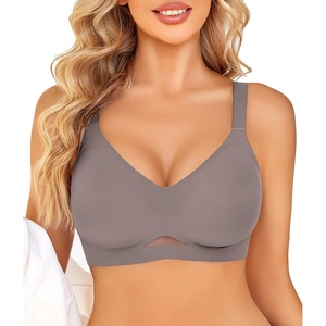 Avidlove Wireless Bras for Women Bras No Underwire Seamless Push Up Bralette Full Coverage Comfort Bra Everyday Bra(Gray)