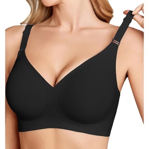 Avidlove Wireless Bras for Women Push Up No Underwire Bra Full Coverage Seamless Bralettes Support Comfortable Everyday Bra(Black)