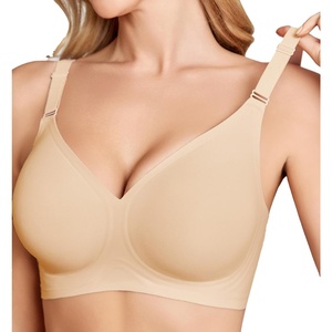 Avidlove Wireless Bras for Women Push Up No Underwire Bra Full Coverage Seamless Bralettes Support Comfortable Everyday Bra(Nude)