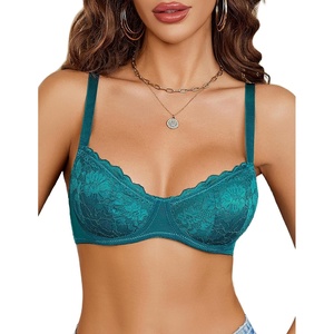 Avidlove Women’s Sexy Bra Lace Underwire Unlined Everyday Bra Lingerie S-XXL(Bluish Green)