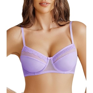 Avidlove Women’s Underwire Bra Push Up Ultra Light Non-Padded Everyday Lingerie Bralettes(Lilac)