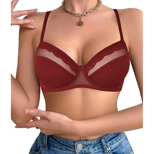 Avidlove Women’s Underwire Bra Push Up Ultra Light Non-Padded Everyday Lingerie Bralettes(Wine Red)