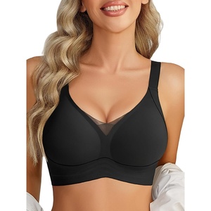 Avidlove Womens Wireless Bras Full Coverage Seamless Bra Comfortable Bralette Everyday Bras(Black)