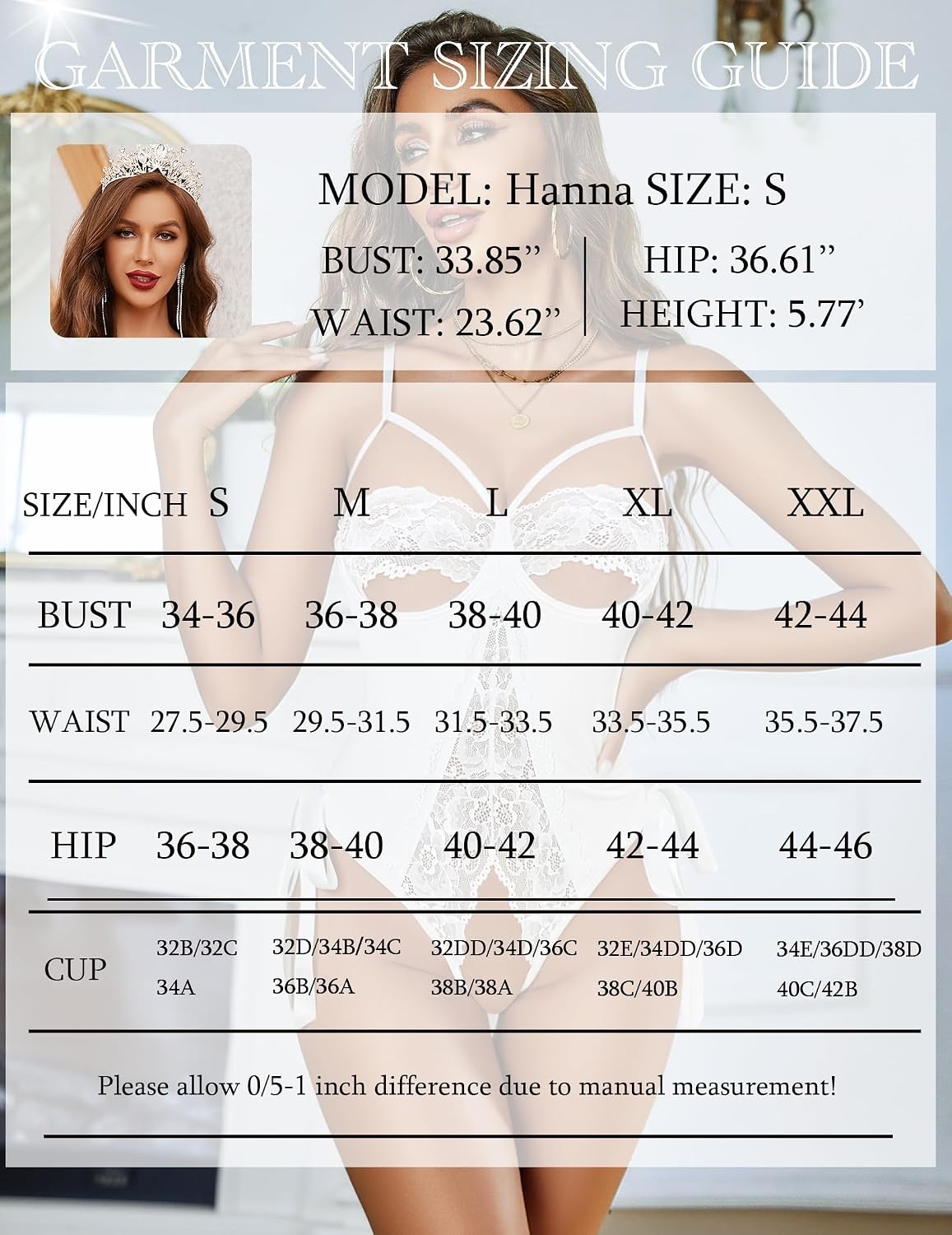 image:imageAvidlove Sexy Lingerie for Women One Piece Lingerie Cutout Teddy Underwire Bodysuits Mini Lace Leather Body Suit LaceUp BackWhite