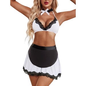 Avidlove Sexy Maid Lingerie for Women Roleplay Lingerie Cosplay Lingerie Set Sexy Christmas Costumes(6pack)(White)