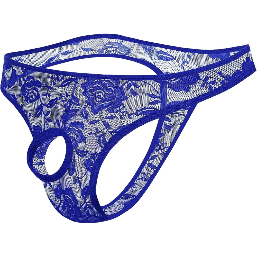 image:imageAvidlove Mens Lace Underwear Open Front Panties Low Rise Sexy Bikini Briefs 13 PackSky Blue