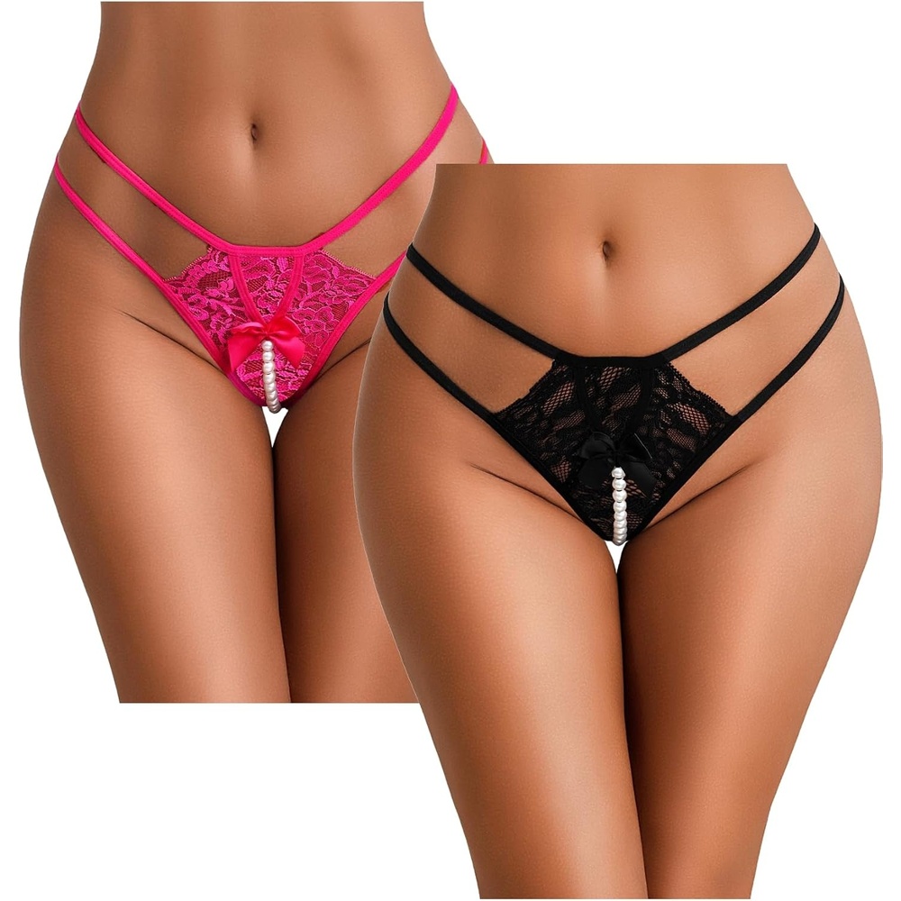 image:imageAvidlove Women Lace Panties Floral Lace Briefs Underwear  Lace Panties for women Floral Lace Underwear Low Waist BriefRose Redblack