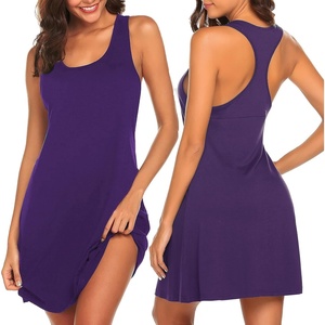 Avidlove Women Racerback Tank Nightgown Sleeveless Chemise Soft Sleep Dress | Soft Lightweight Racerback Tank Sleep Dress.Loose Fit Chemise Nightgown Perfect For Home Relaxation and Nighttime Loungewear(Purple)
