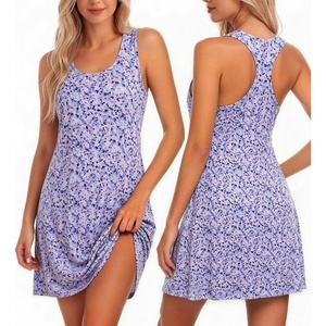 Avidlove Women Racerback Tank Nightgown Sleeveless Chemise Soft Sleep Dress | Soft Lightweight Racerback Tank Sleep Dress.Loose Fit Chemise Nightgown Perfect For Home Relaxation and Nighttime Loungewear(Floral Purple)