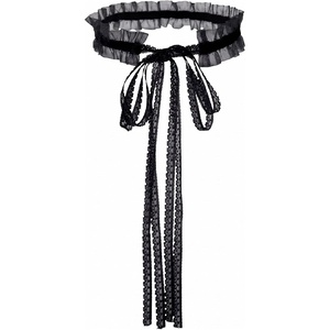 Lace Choker Necklace Women Gothic Choker Vintage Victorian Collar Necklace | White Black, Party, Dainty Adjustable Minimalist Trendy Accessory Gift(Black)