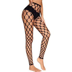 Women Sexy Tights Fishnet Stockings Footless High Waist Pantyhose Leggings | Fish Net Thigh High Stockings, Stretchy, Comfortable, Gothic Costume, Rave Outfits, for Cosplay, Halloween(Black)
